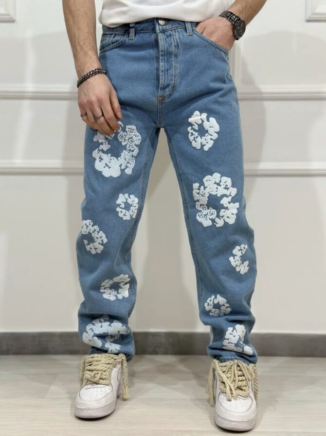 JEANS FLOWER DENIM