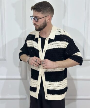 CARDIGAN CROCHET A RIGHE