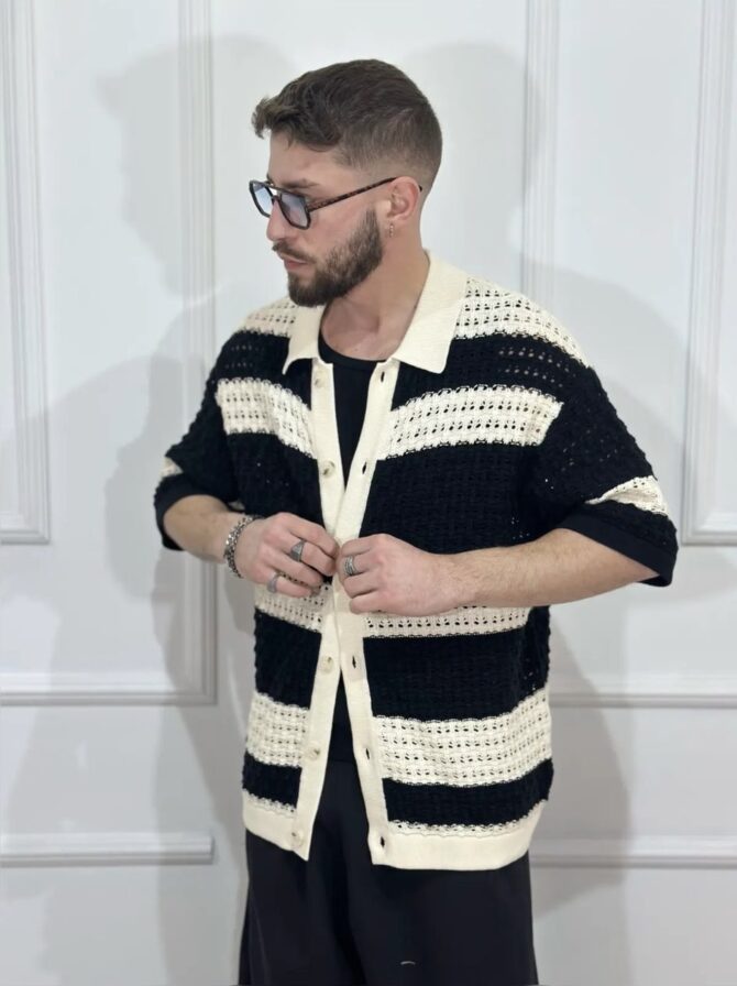 CARDIGAN CROCHET A RIGHE